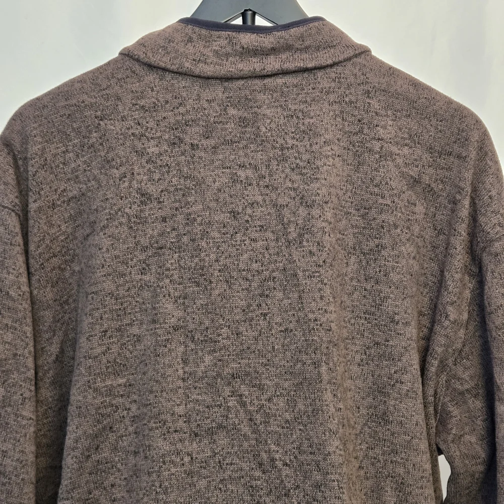 AVALANCHE Pullover Jacket Mens‎ 2XL Quarter Zip Thermal Brown Knit Fleece